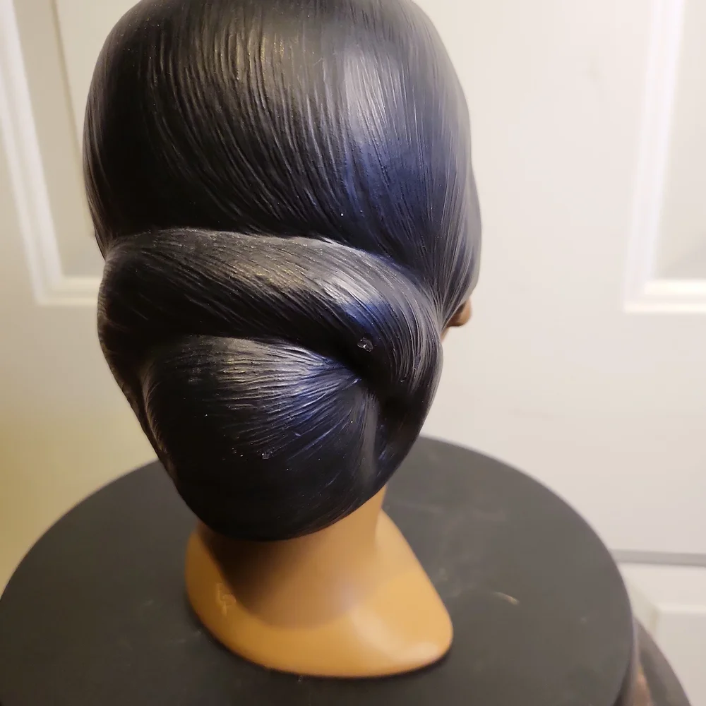 Mid Century Modern Chalkware Woman's Head Bust Made in Denmark 8.25